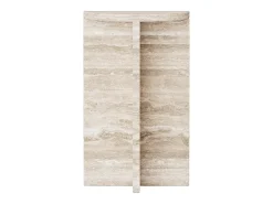 Mesa auxiliar de travertino – beige – Swan Tall