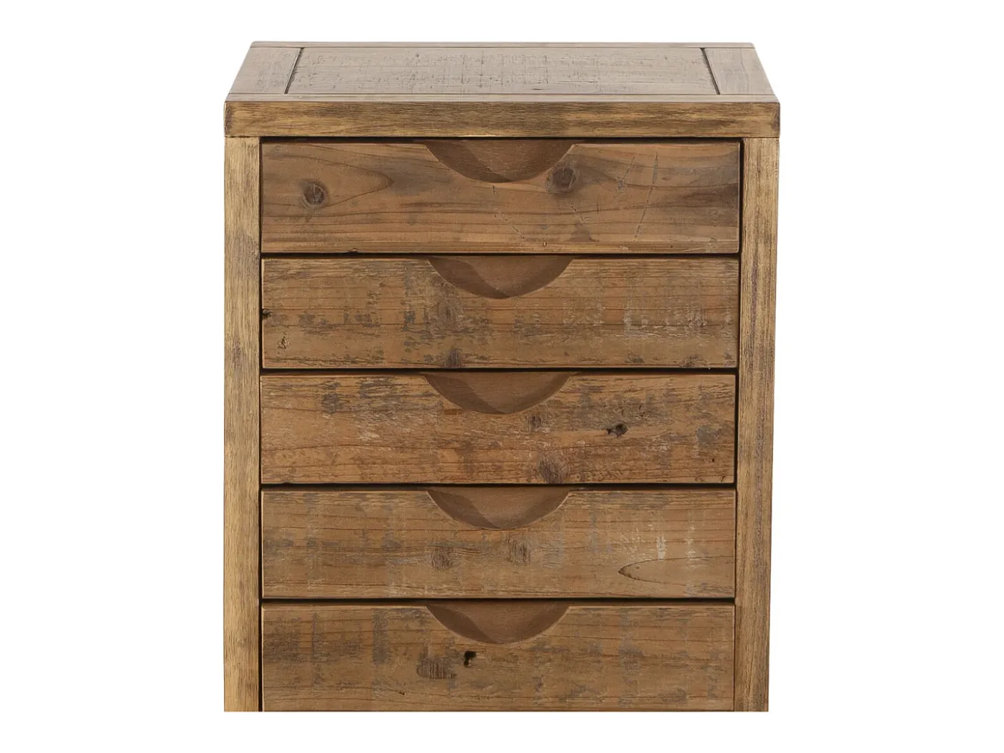 Mesa auxiliar de 79x38x36 cm con patas de metal negro y estructura en madera de abeto Indi