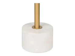 Mesa auxiliar LECCO de latón y mármol Ø 41cm
