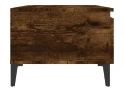 Mesa auxiliar madera contrachapada roble ahumado 50x46x35 cm