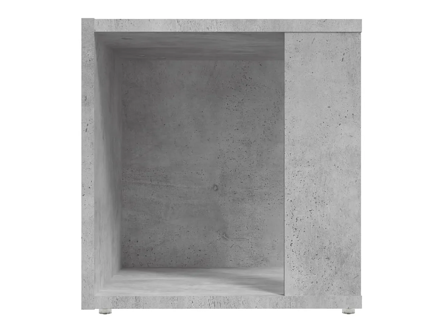 Mesa auxiliar madera contrachapada gris hormigón 33x33x34,5 cm