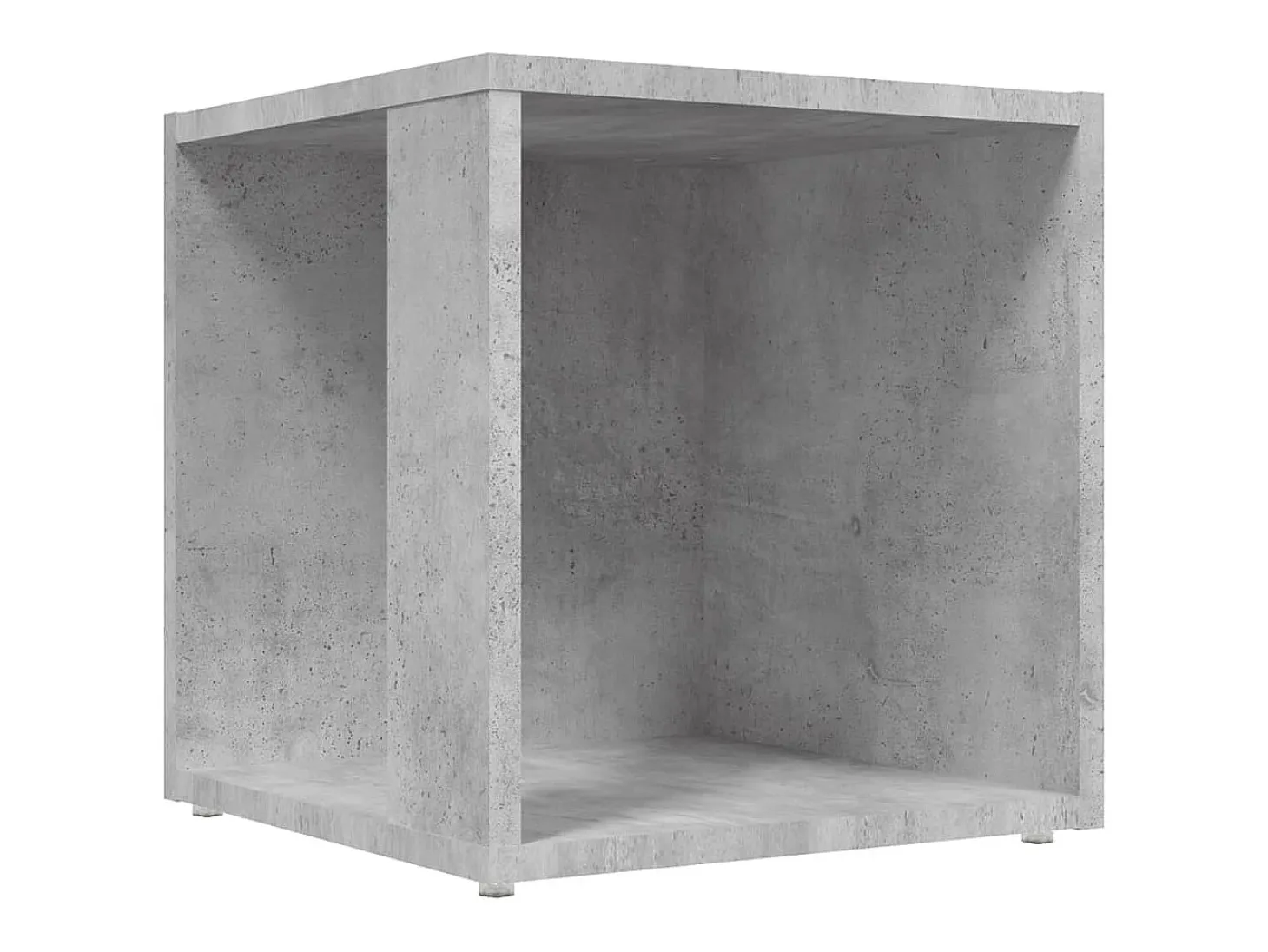 Mesa auxiliar madera contrachapada gris hormigón 33x33x34,5 cm