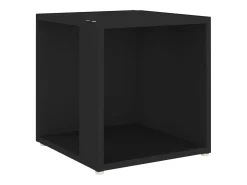 Mesa auxiliar madera contrachapada negro 33x33x34,5 cm ES760429