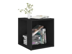 Mesa auxiliar madera contrachapada negro 33x33x34,5 cm ES760429