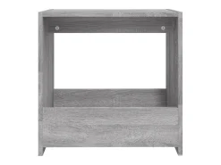 Mesa auxiliar madera contrachapada gris Sonoma 50x26x50 cm