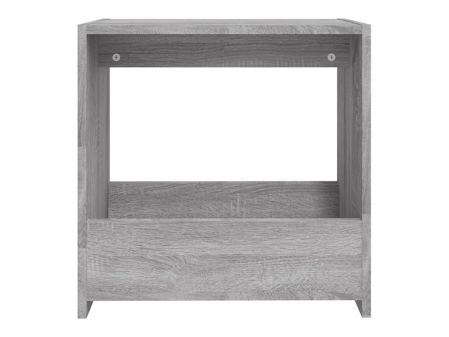 Mesa auxiliar madera contrachapada gris Sonoma 50x26x50 cm