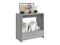 Mesa auxiliar madera contrachapada gris Sonoma 50x26x50 cm