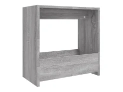 Mesa auxiliar madera contrachapada gris Sonoma 50x26x50 cm