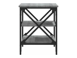 Mesa auxiliar madera contrachapada gris Sonoma 40x42x50 cm