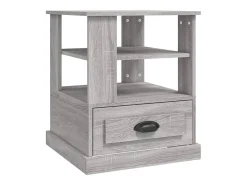 Mesa auxiliar madera contrachapada gris Sonoma 50x50x60 cm