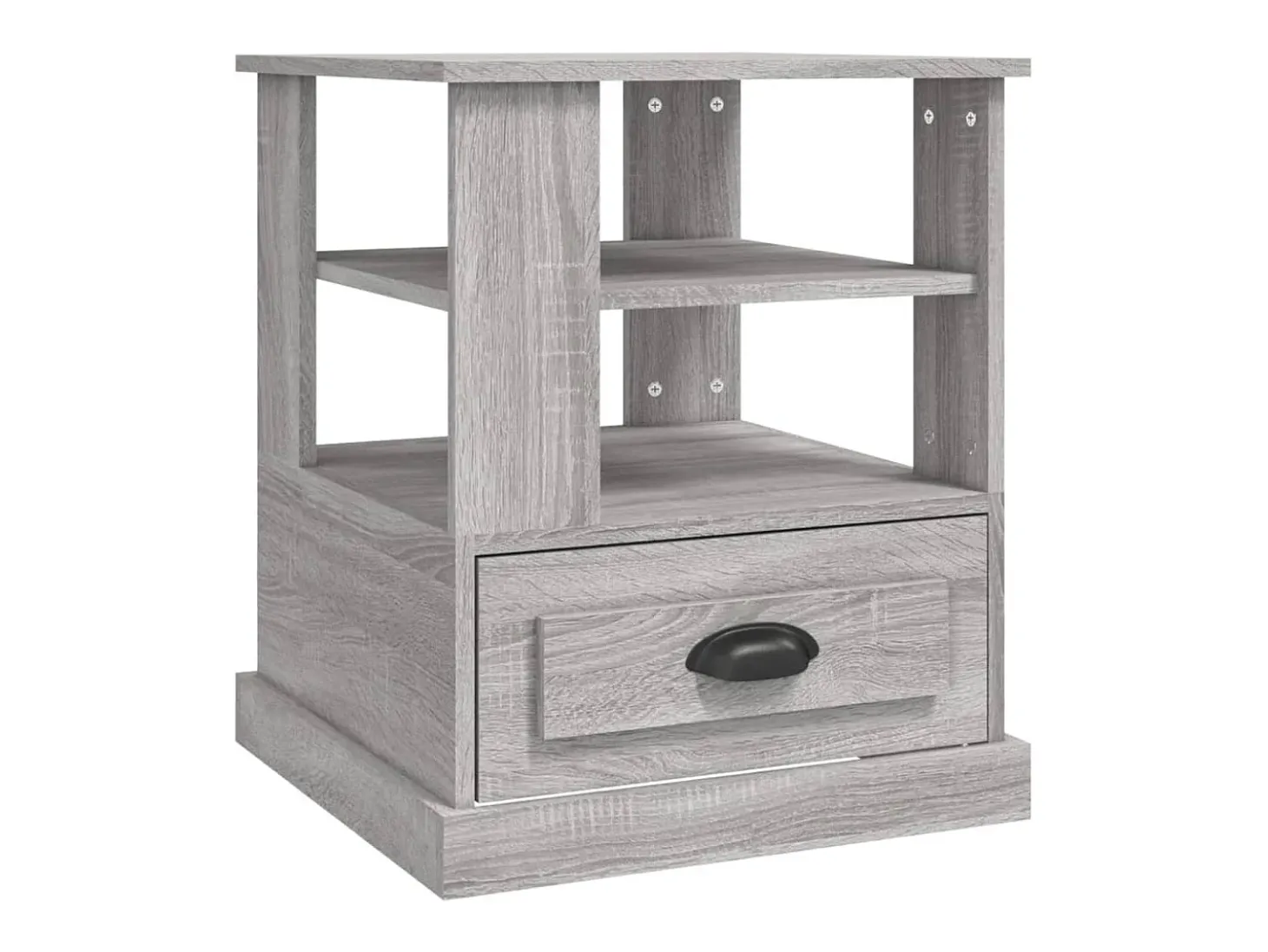Mesa auxiliar madera contrachapada gris Sonoma 50x50x60 cm