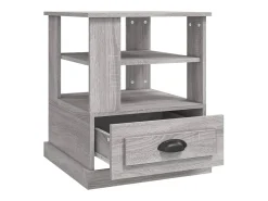 Mesa auxiliar madera contrachapada gris Sonoma 50x50x60 cm