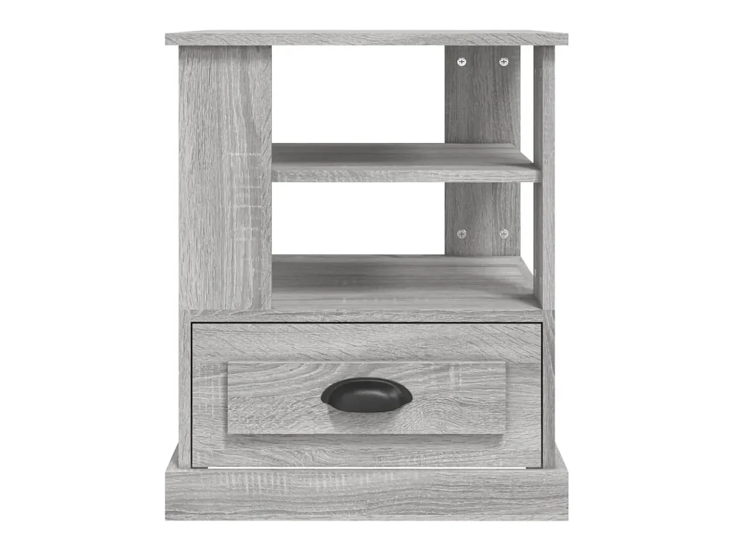 Mesa auxiliar madera contrachapada gris Sonoma 50x50x60 cm