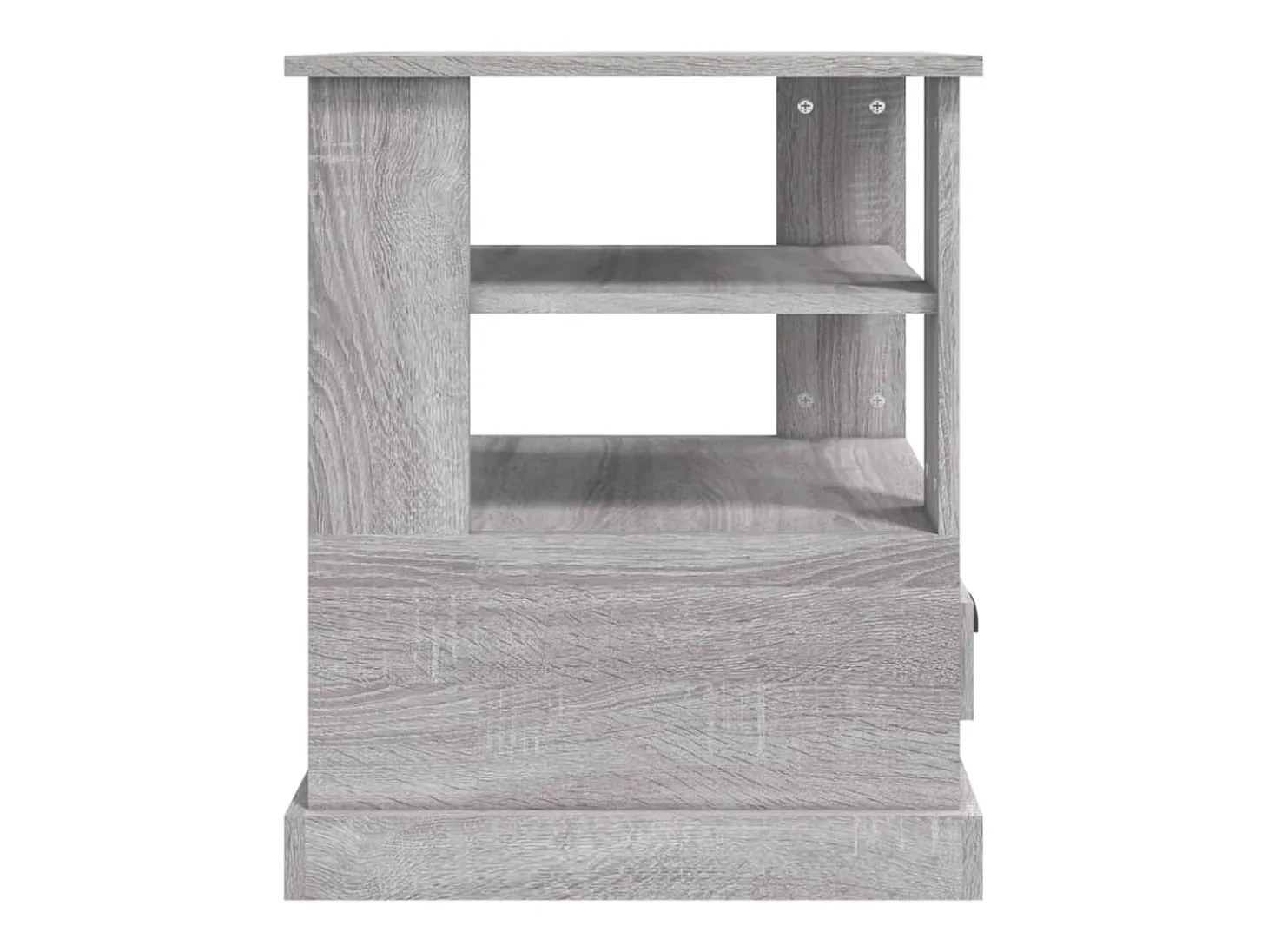 Mesa auxiliar madera contrachapada gris Sonoma 50x50x60 cm