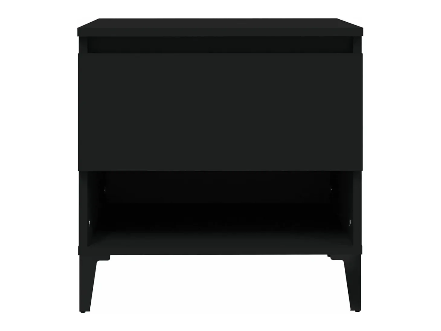 Mesa auxiliar madera contrachapada negro 50x46x50 cm