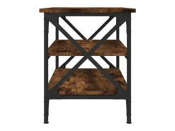 Mesa auxiliar madera contrachapada roble ahumado 55x38x45 cm