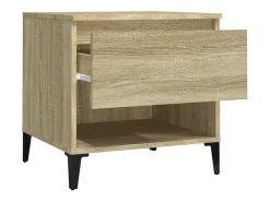Mesa auxiliar madera contrachapada roble Sonoma 50x46x50 cm