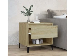 Mesa auxiliar madera contrachapada roble Sonoma 50x46x50 cm