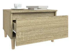Mesa auxiliar madera contrachapada roble Sonoma 50x46x35 cm