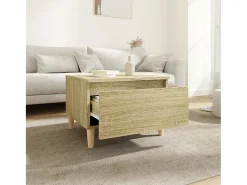 Mesa auxiliar madera contrachapada roble Sonoma 50x46x35 cm