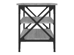 Mesa auxiliar madera contrachapada gris Sonoma 55x38x45 cm