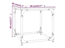 Mesa auxiliar madera contrachapada roble Sonoma 40x40x40 cm
