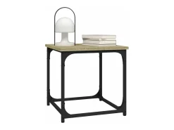 Mesa auxiliar madera contrachapada roble Sonoma 40x40x40 cm
