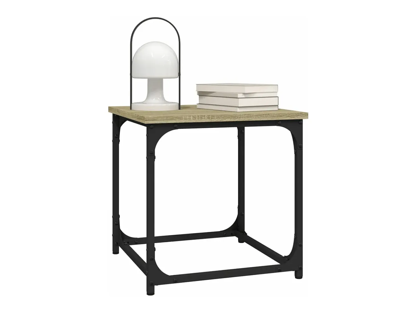 Mesa auxiliar madera contrachapada roble Sonoma 40x40x40 cm