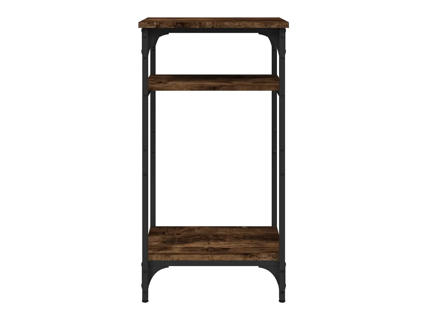 Mesa auxiliar madera contrachapada roble ahumado 40x30x75 cm