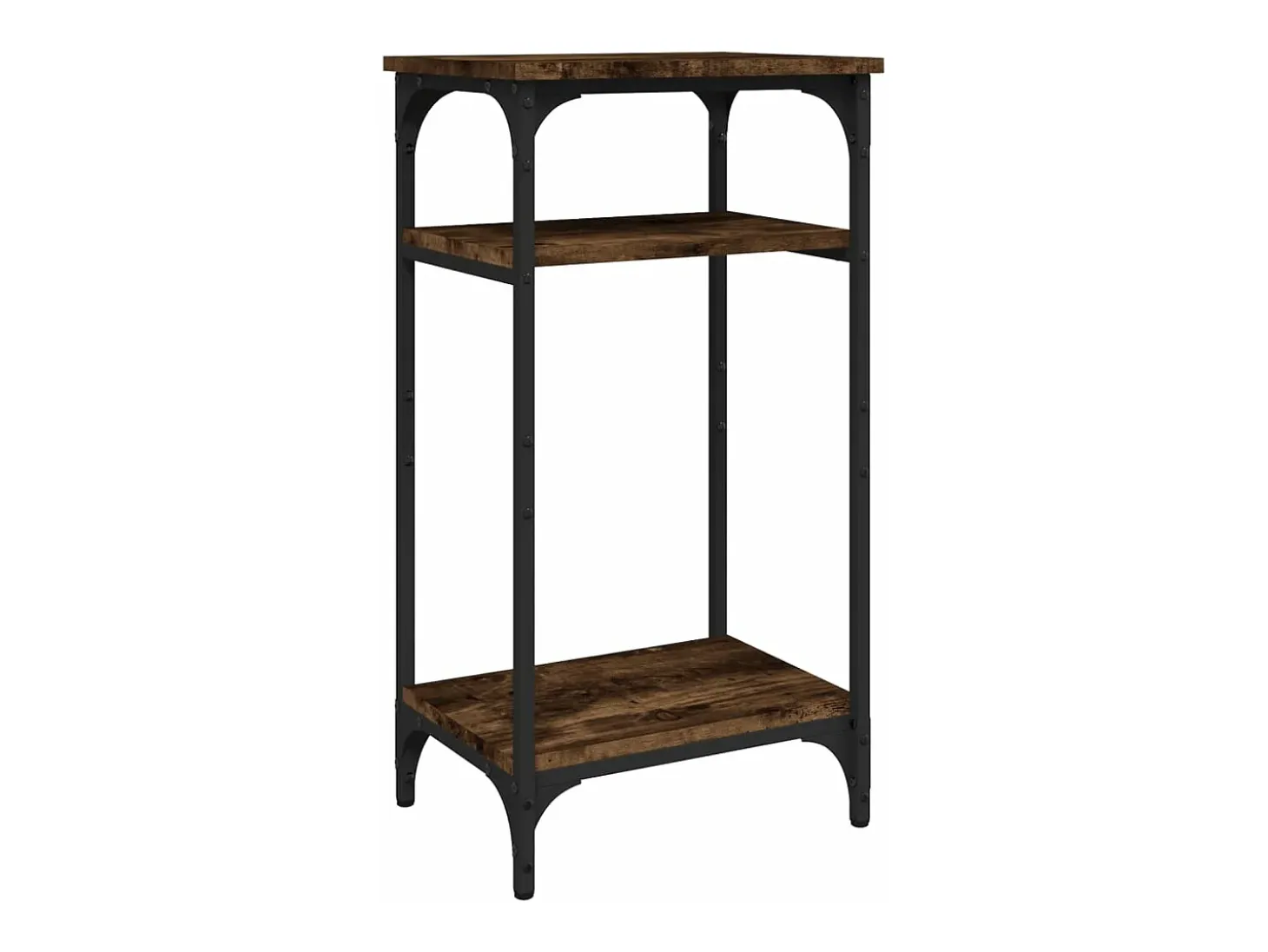Mesa auxiliar madera contrachapada roble ahumado 40x30x75 cm