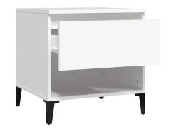 Mesa auxiliar madera contrachapada blanco 50x46x50 cm