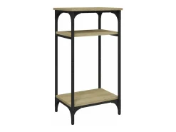 Mesa auxiliar madera contrachapada roble Sonoma 40x30x75 cm