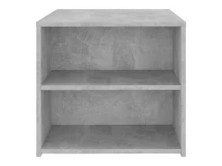 Mesa auxiliar madera contrachapada gris hormigón 50x50x45 cm
