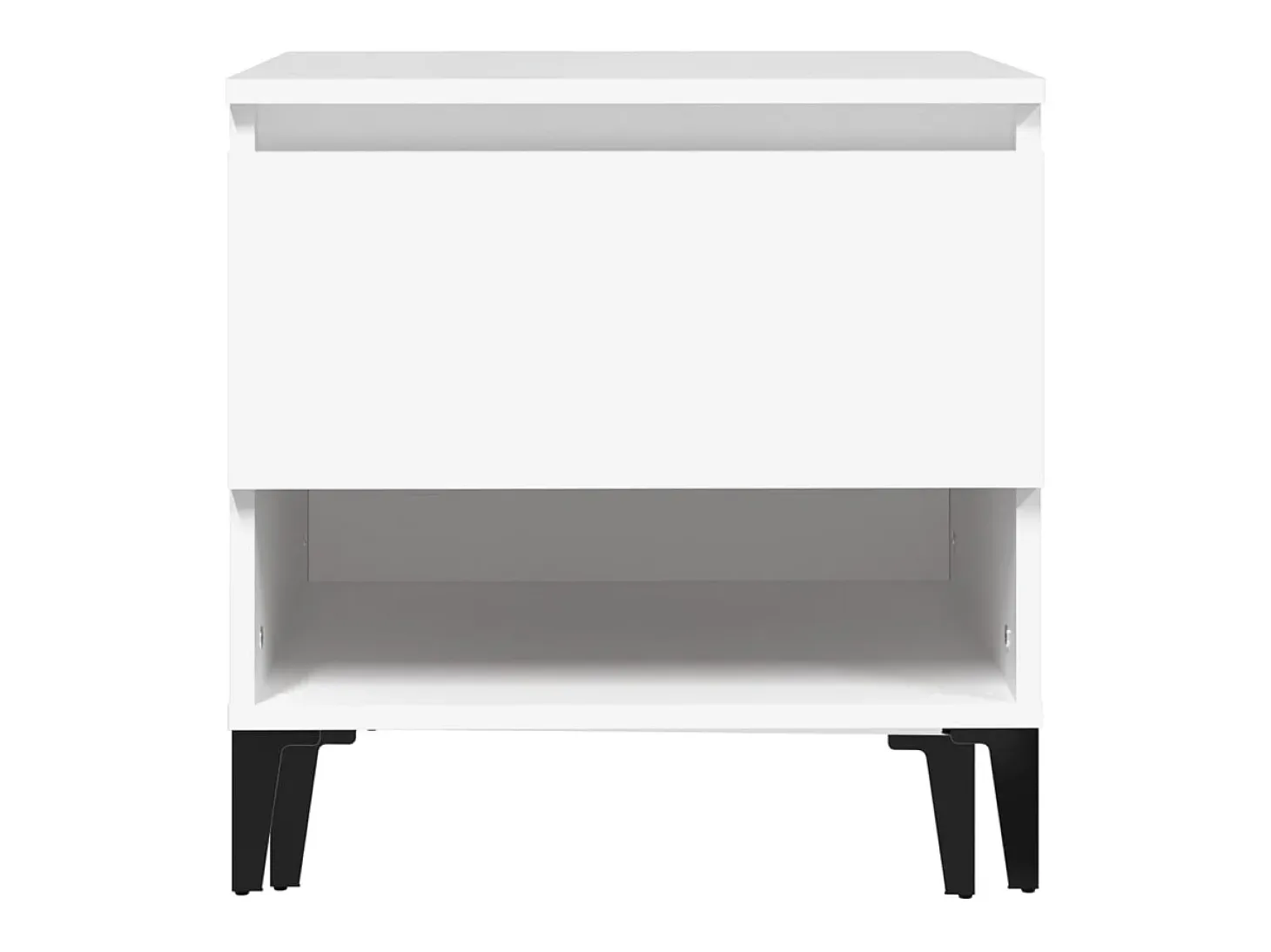 Mesa auxiliar madera contrachapada blanco 50x46x50 cm