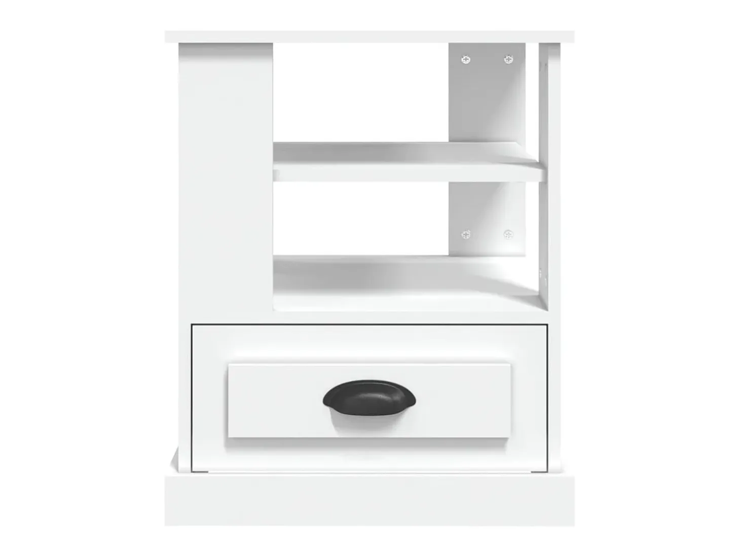 Mesa auxiliar madera contrachapada blanco 50x50x60 cm