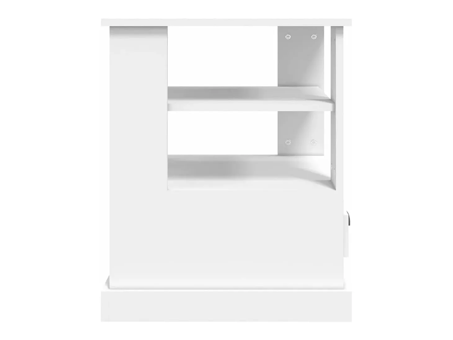 Mesa auxiliar madera contrachapada blanco 50x50x60 cm