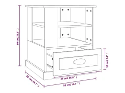 Mesa auxiliar madera contrachapada blanco 50x50x60 cm