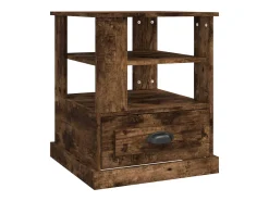 Mesa auxiliar madera contrachapada roble ahumado 50x50x60 cm