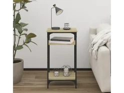 Mesa auxiliar madera contrachapada roble Sonoma 40x30x75 cm