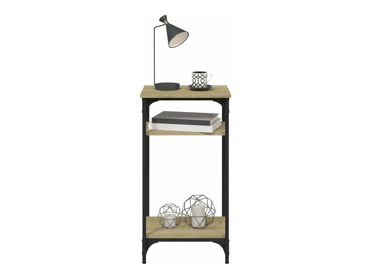Mesa auxiliar madera contrachapada roble Sonoma 40x30x75 cm