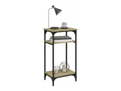 Mesa auxiliar madera contrachapada roble Sonoma 40x30x75 cm