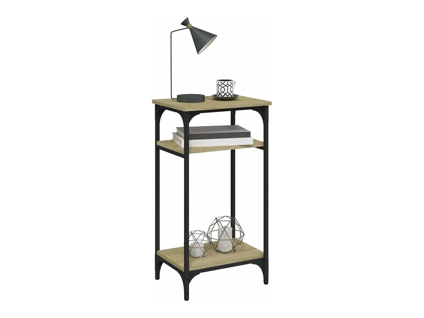 Mesa auxiliar madera contrachapada roble Sonoma 40x30x75 cm