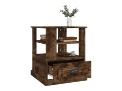 Mesa auxiliar madera contrachapada roble ahumado 50x50x60 cm