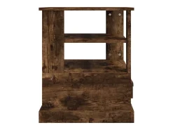 Mesa auxiliar madera contrachapada roble ahumado 50x50x60 cm