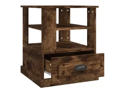 Mesa auxiliar madera contrachapada roble ahumado 50x50x60 cm