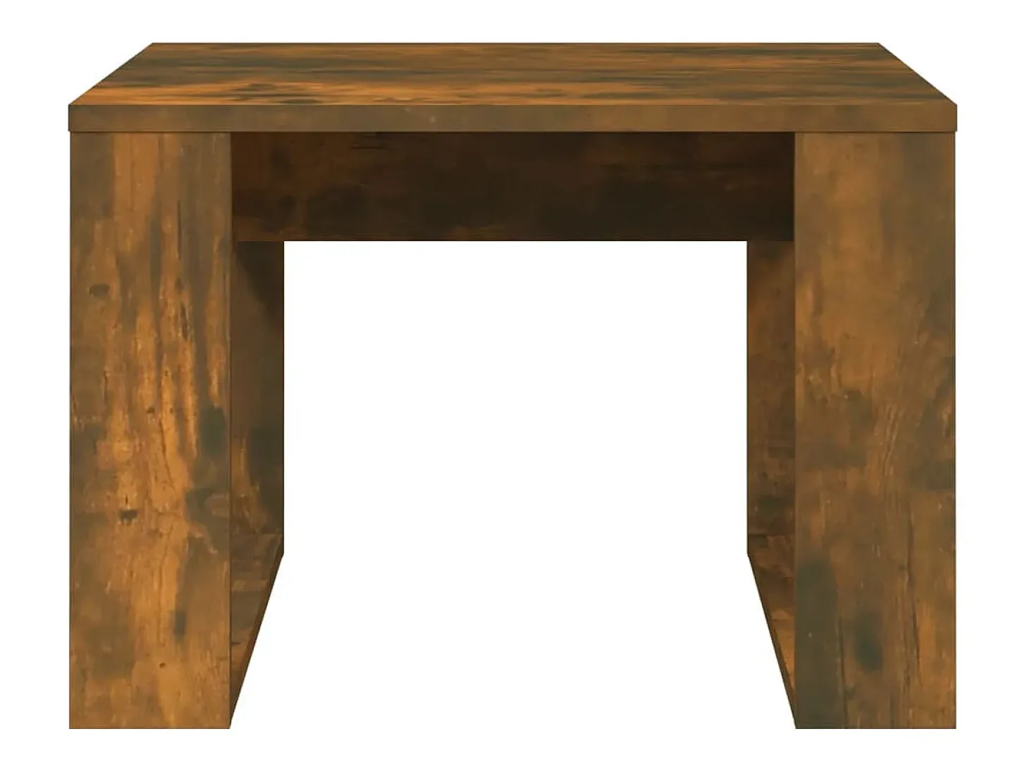 Mesa auxiliar madera contrachapada roble ahumado 50x50x35 cm