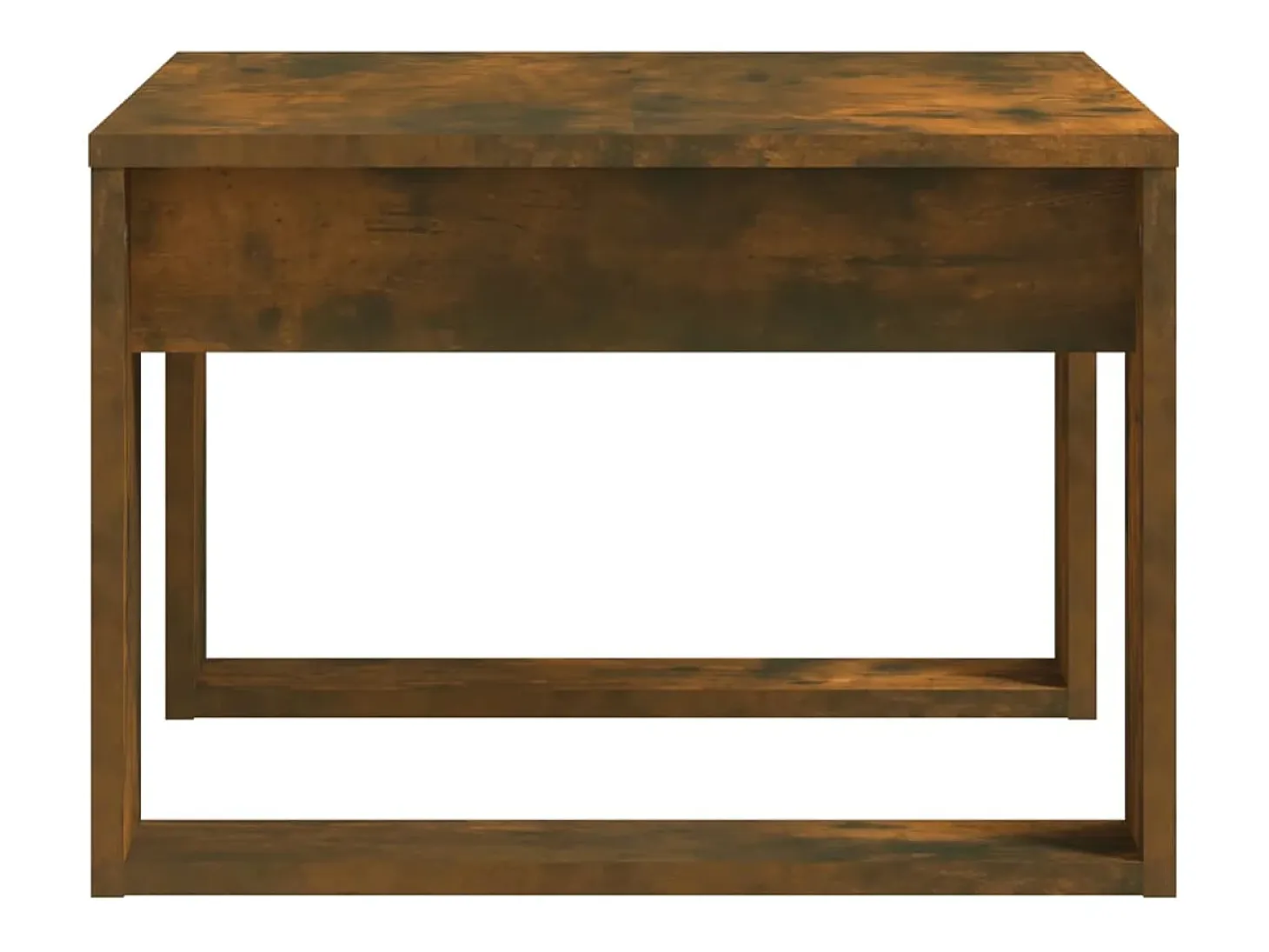 Mesa auxiliar madera contrachapada roble ahumado 50x50x35 cm