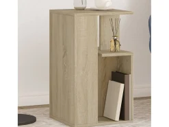 Mesa auxiliar madera de ingeniería roble Sonoma 35x35x60 cm