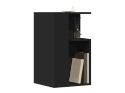 Mesa auxiliar madera de ingeniería negro 35x35x60 cm ES570967