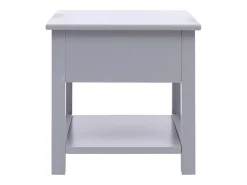 Mesa auxiliar madera de Paulownia gris 40x40x40 cm